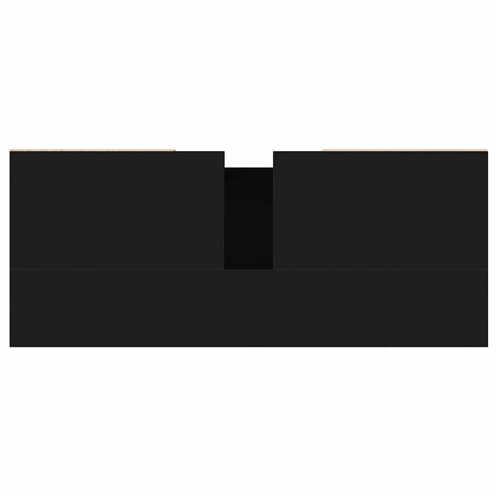 Mobile da Bagno Nero 80x33x60 cm in Legno Multistrato - homemem39