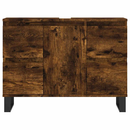 Armadietto Bagno Rovere Fumo 80x33x60 cm in Legno Multistrato | homemem39