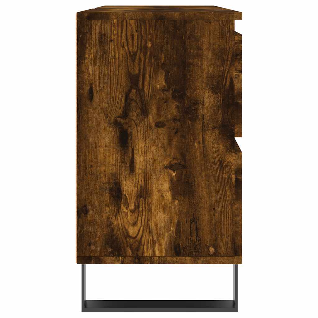 Armadietto Bagno Rovere Fumo 80x33x60 cm in Legno Multistrato | homemem39