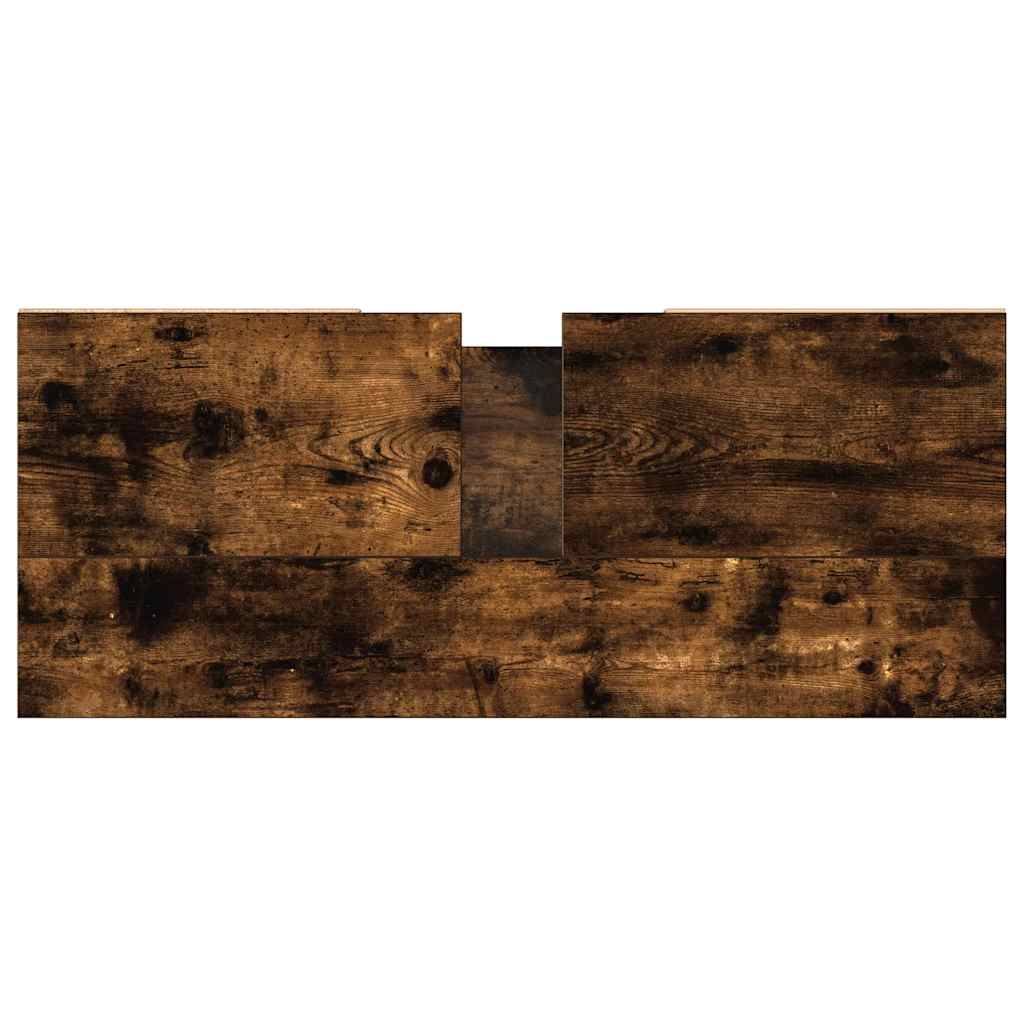 Armadietto Bagno Rovere Fumo 80x33x60 cm in Legno Multistrato | homemem39