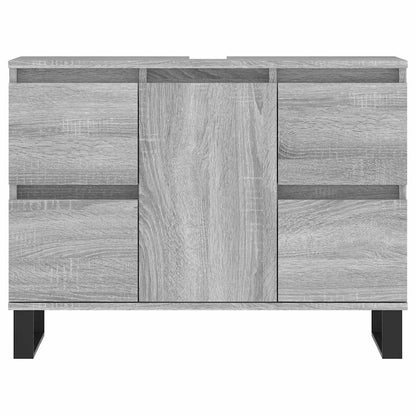 Mobile da Bagno Grigio Sonoma 80x33x60 cm in Legno Multistrato | homemem39