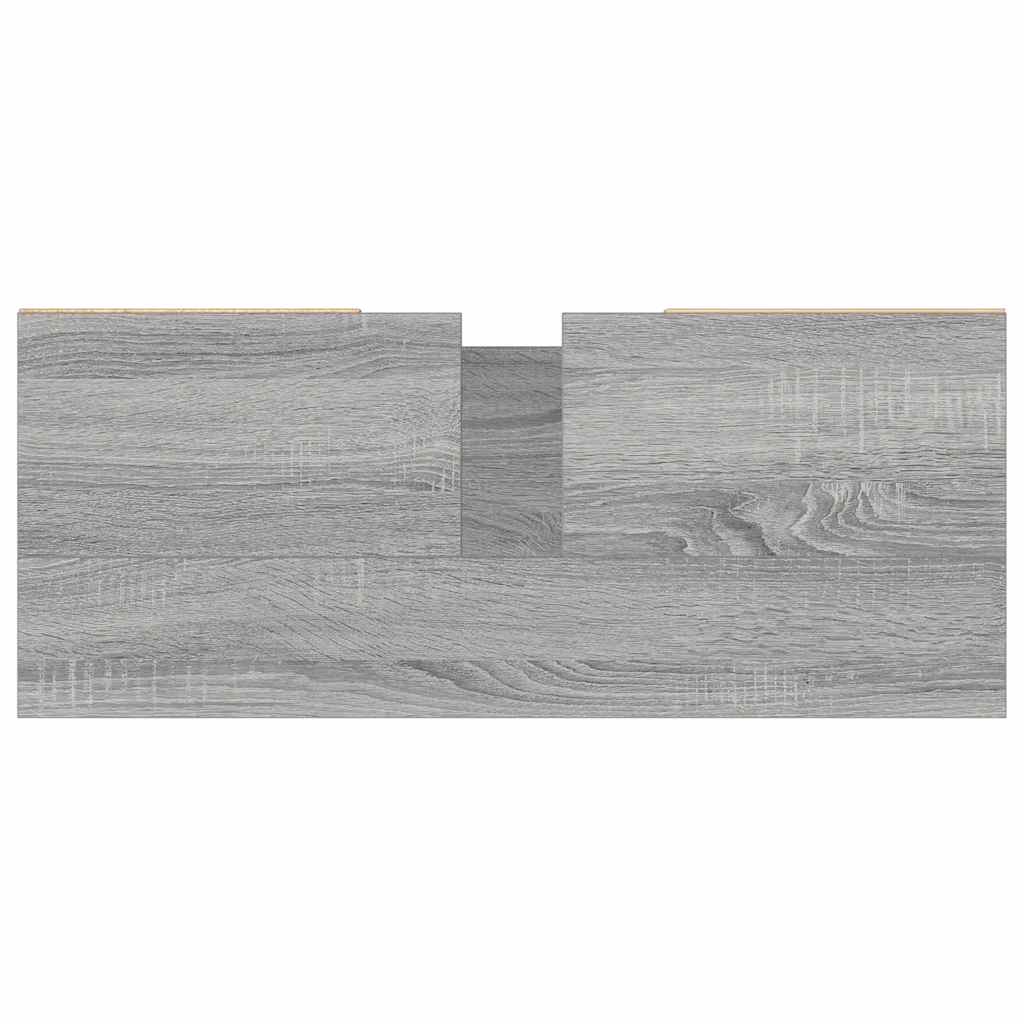 Mobile da Bagno Grigio Sonoma 80x33x60 cm in Legno Multistrato