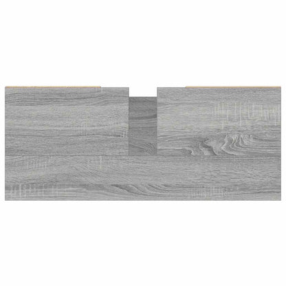 Mobile da Bagno Grigio Sonoma 80x33x60 cm in Legno Multistrato
