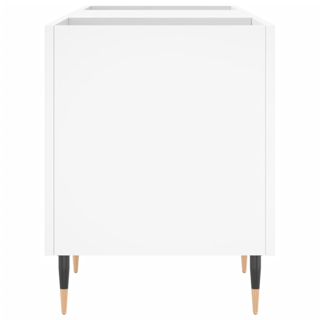 Mobile Porta Dischi Bianco 121x38x48 cm in Legno Multistrato