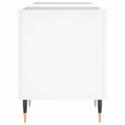 Mobile Porta Dischi Bianco 121x38x48 cm in Legno Multistrato