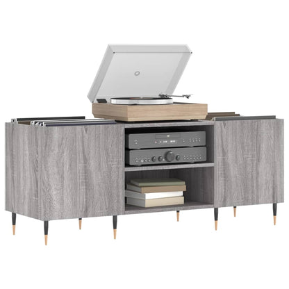 Mobile Porta Dischi Grigio Sonoma 121x38x48cm Legno Multistrato