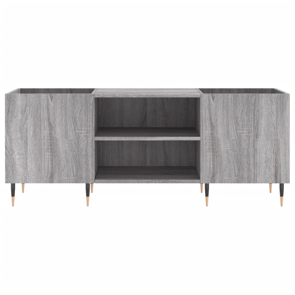 Mobile Porta Dischi Grigio Sonoma 121x38x48cm Legno Multistrato