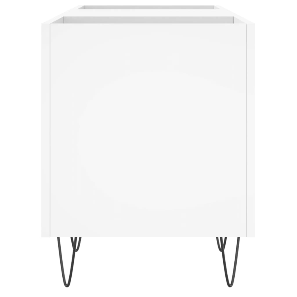 Mobile Porta Dischi Bianco 121x38x48 cm in Legno Multistrato