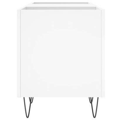 Mobile Porta Dischi Bianco 121x38x48 cm in Legno Multistrato