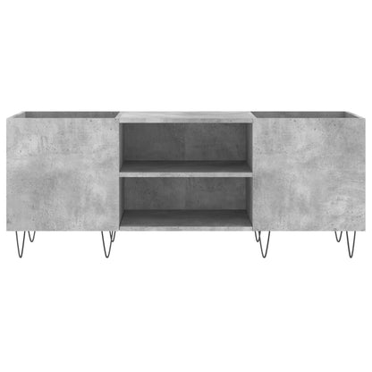 Mobile Porta Dischi Grigio Cemento 121x38x48 Legno Multistrato