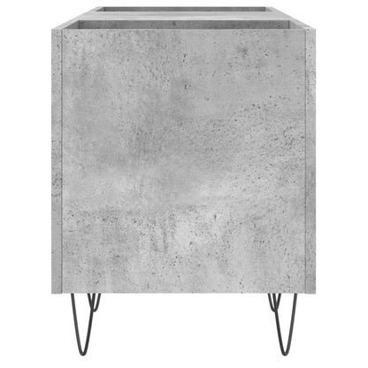 Mobile Porta Dischi Grigio Cemento 121x38x48 Legno Multistrato
