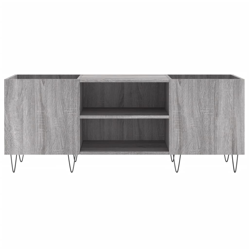 Mobile Porta Dischi Grigio Sonoma 121x38x48cm Legno Multistrato