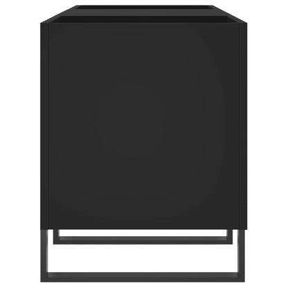 Mobile Porta Dischi Nero 121x38x48 cm in Legno Multistrato - homemem39
