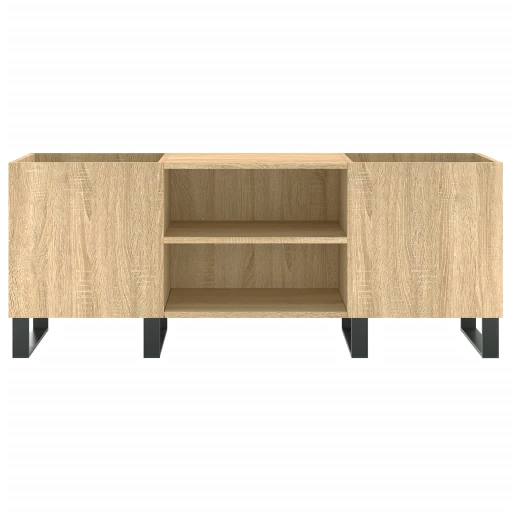 Mobile Porta Dischi Rovere Sonoma 121x38x48cm Legno Multistrato