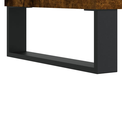 Mobile Porta Dischi Rovere Fumo 121x38x48 cm Legno Multistrato - homemem39