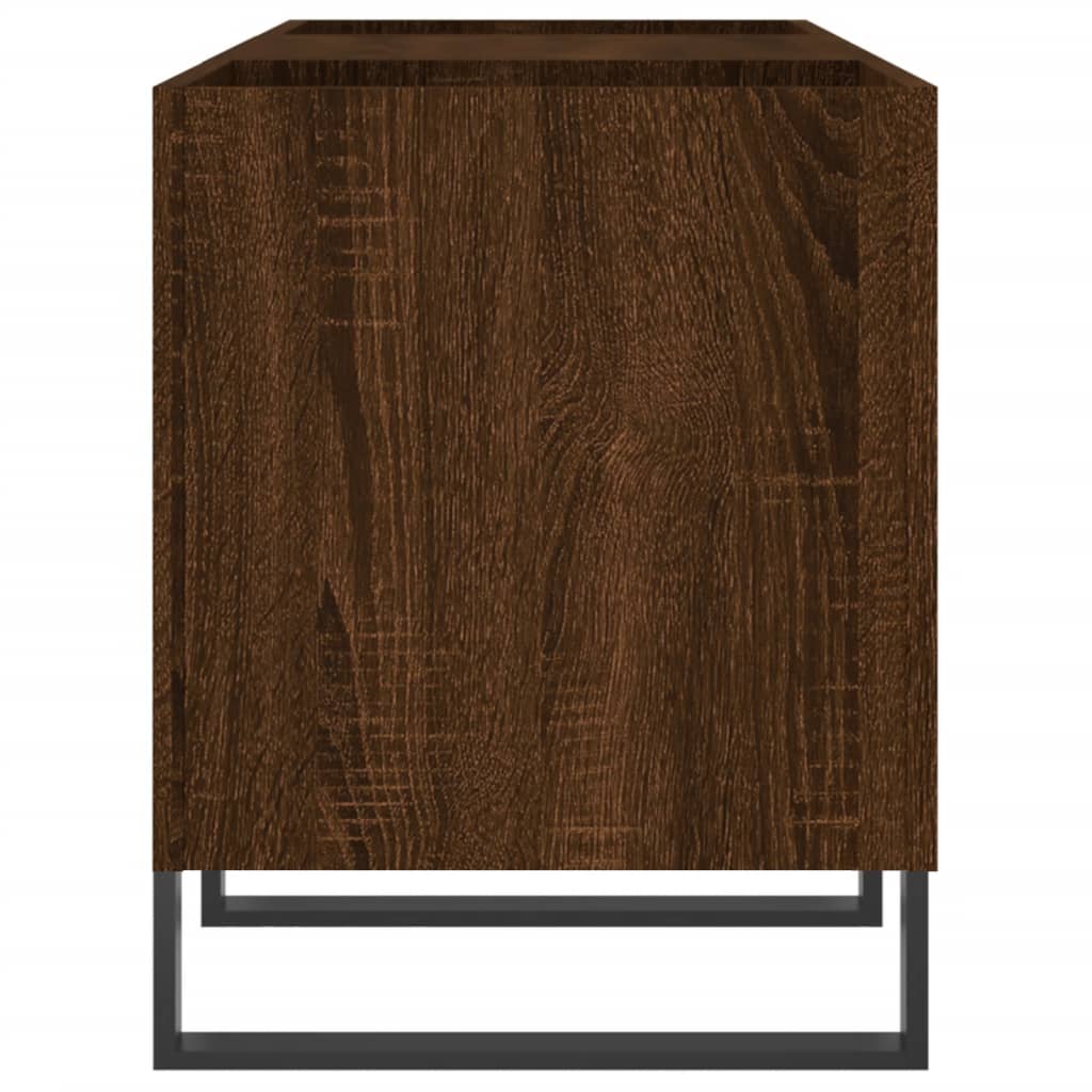 Mobile Porta Dischi Rovere Marrone 121x38x48 Legno Multistrato - homemem39