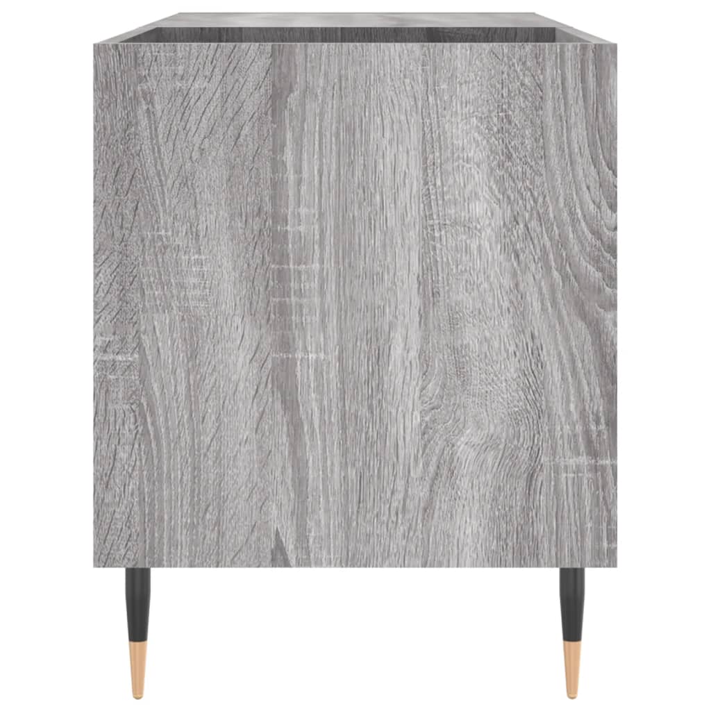 Mobile Porta Dischi Grigio Sonoma 85x38x48 cm Legno Multistrato