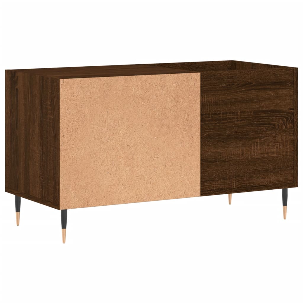 Mobile Porta Dischi Rovere Marrone 85x38x48cm Legno Multistrato