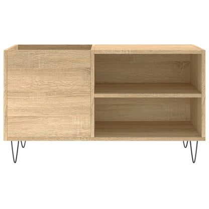 Mobile Porta Dischi Rovere Sonoma 85x38x48 cm Legno Multistrato