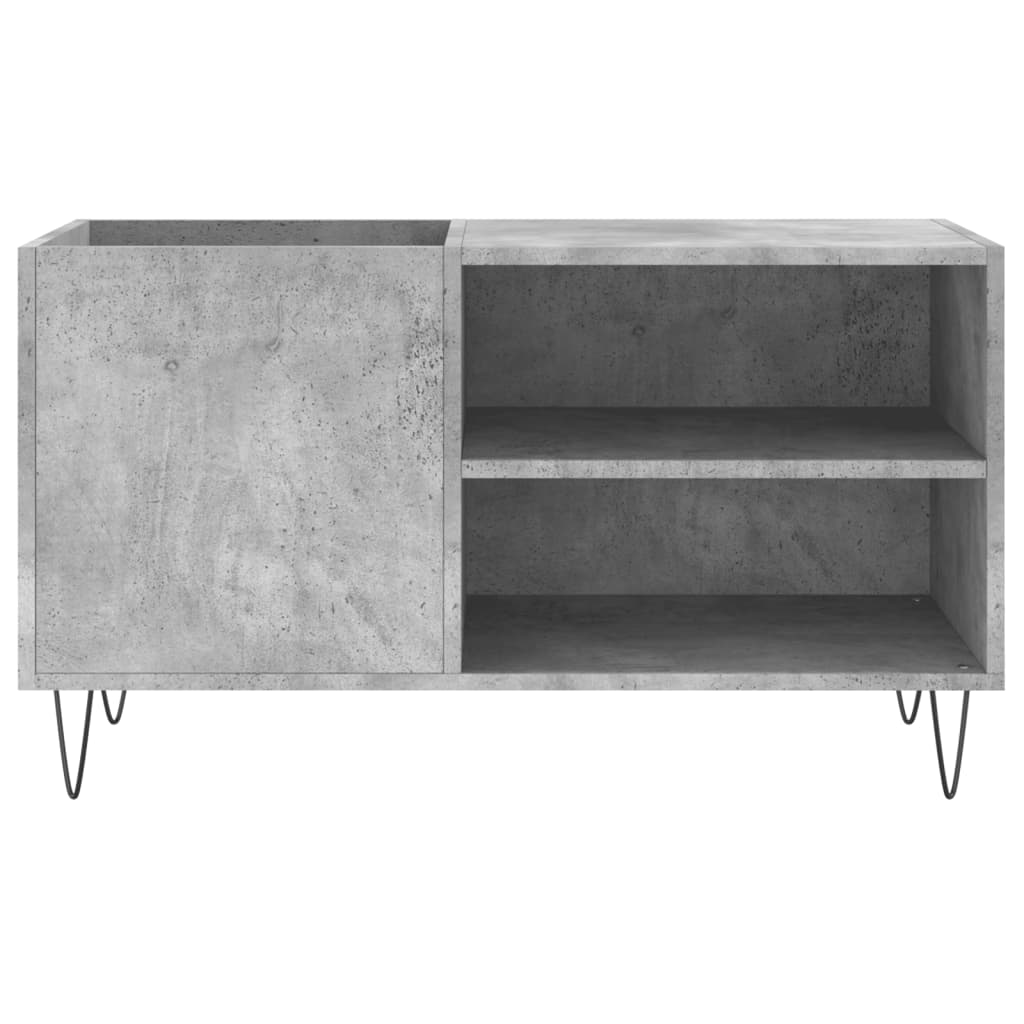 Mobile Porta Dischi Grigio Cemento 85x38x48cm Legno Multistrato