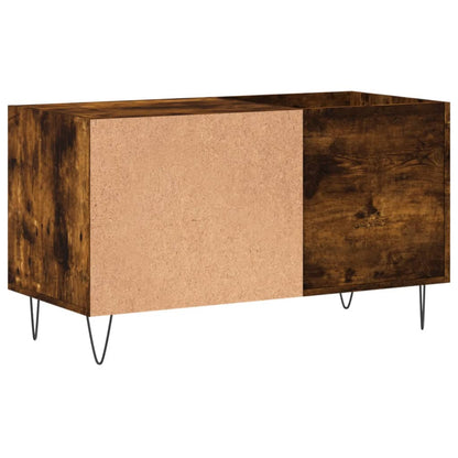 Mobile Porta Dischi Rovere Fumo 85x38x48 cm Legno Multistrato