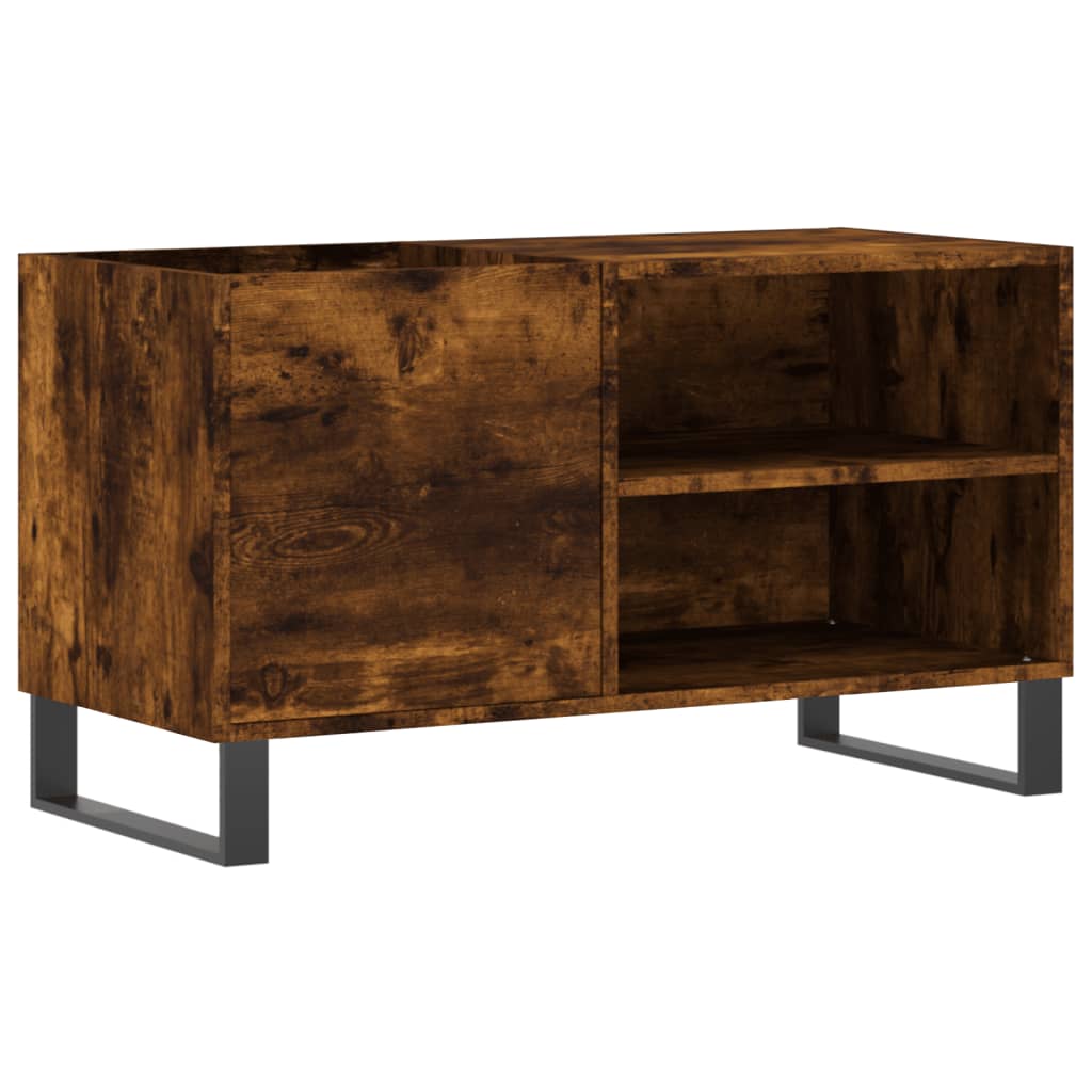 Mobile Porta Dischi Rovere Fumo 85x38x48 cm Legno Multistrato | homemem39