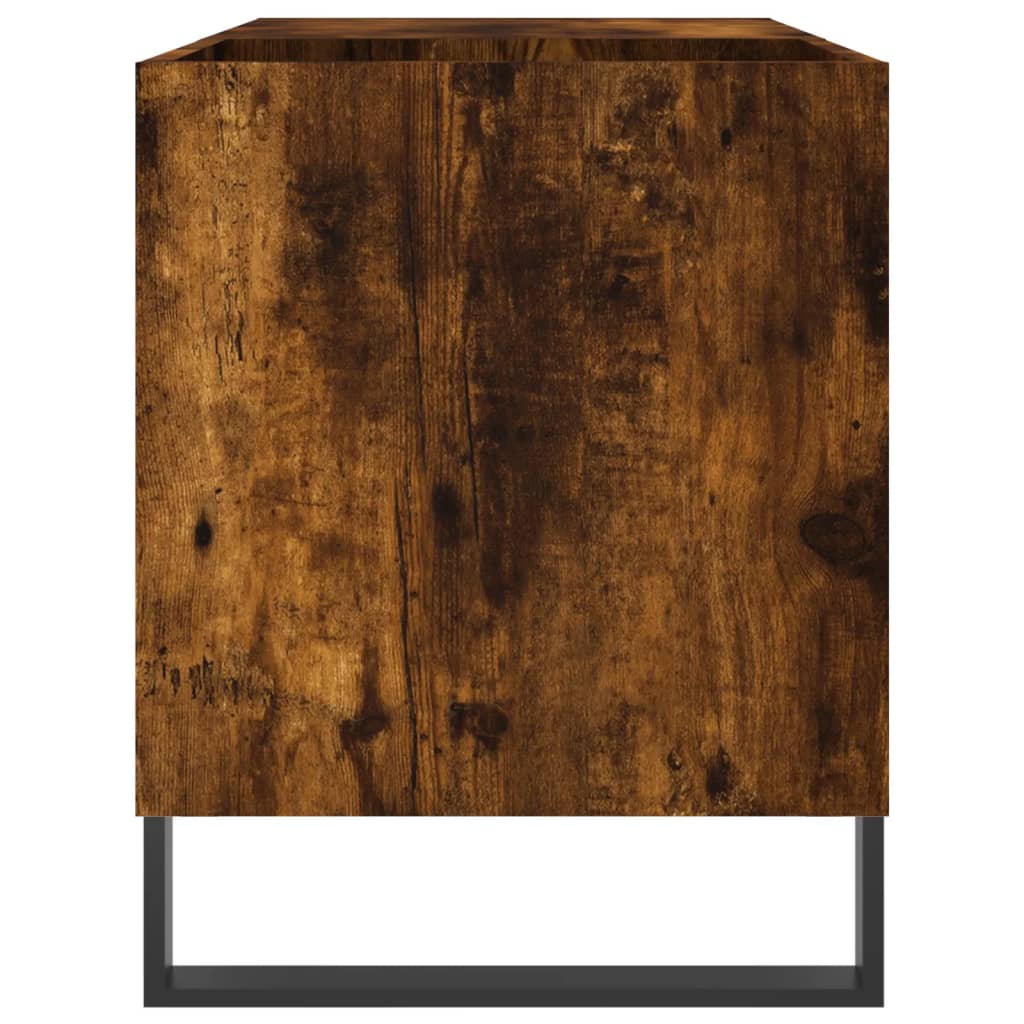 Mobile Porta Dischi Rovere Fumo 85x38x48 cm Legno Multistrato | homemem39