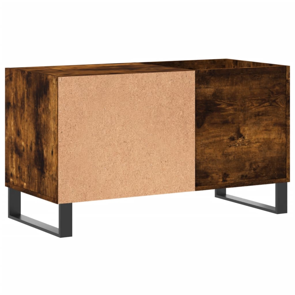 Mobile Porta Dischi Rovere Fumo 85x38x48 cm Legno Multistrato | homemem39
