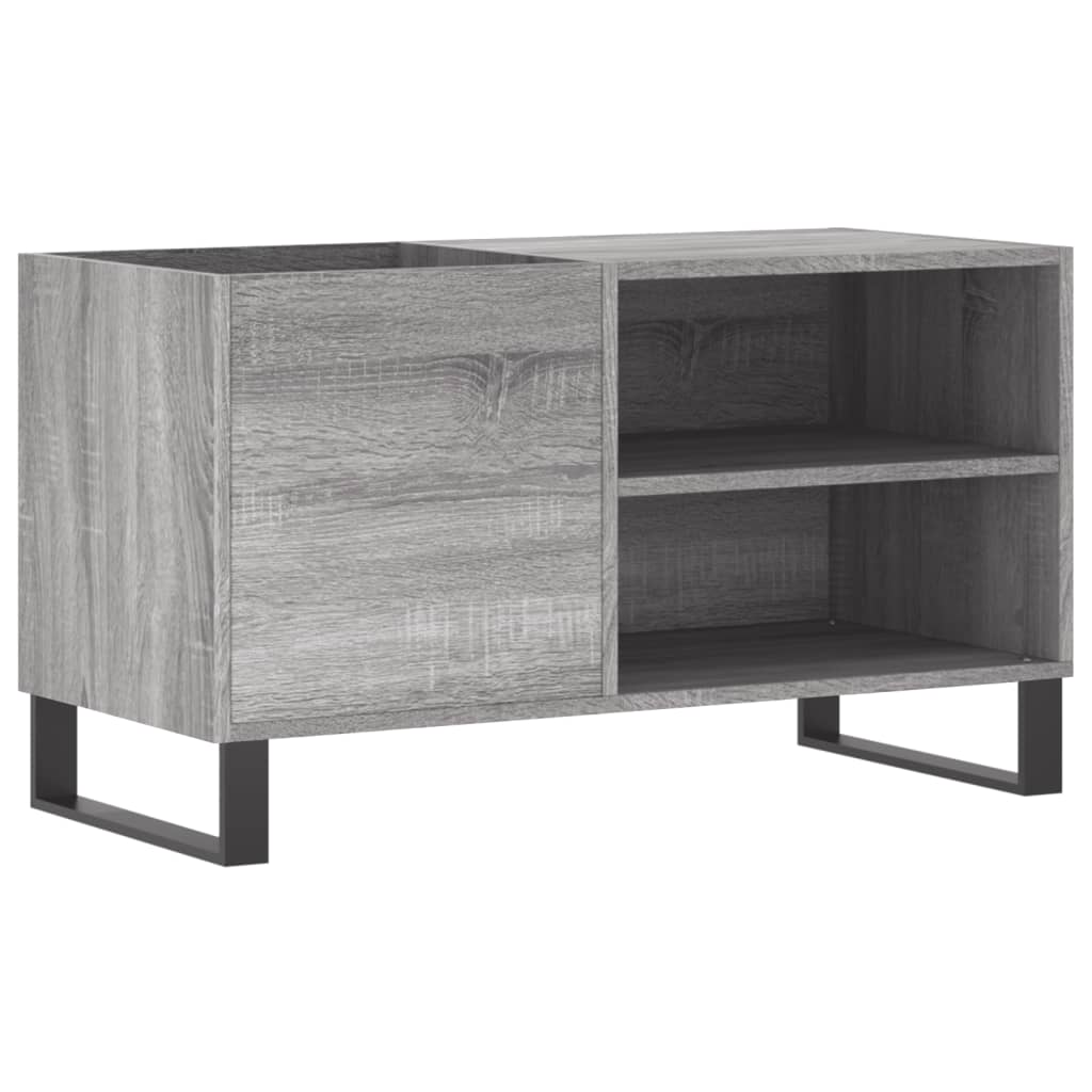 Mobile Porta Dischi Grigio Sonoma 85x38x48 cm Legno Multistrato