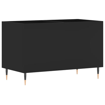 Mobile Porta Dischi Nero 74,5x38x48 cm in Legno Multistrato