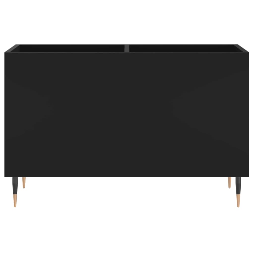 Mobile Porta Dischi Nero 74,5x38x48 cm in Legno Multistrato