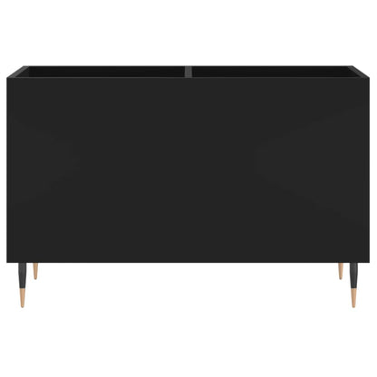 Mobile Porta Dischi Nero 74,5x38x48 cm in Legno Multistrato