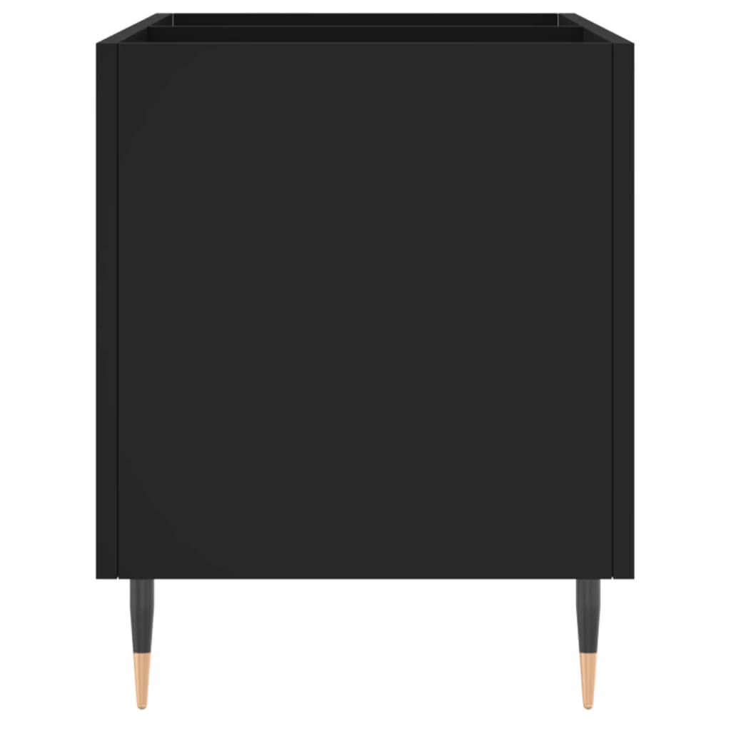 Mobile Porta Dischi Nero 74,5x38x48 cm in Legno Multistrato
