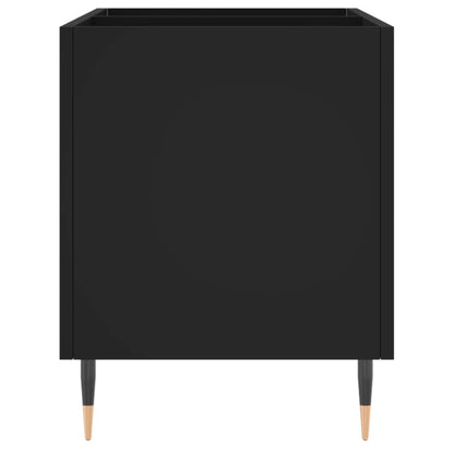 Mobile Porta Dischi Nero 74,5x38x48 cm in Legno Multistrato