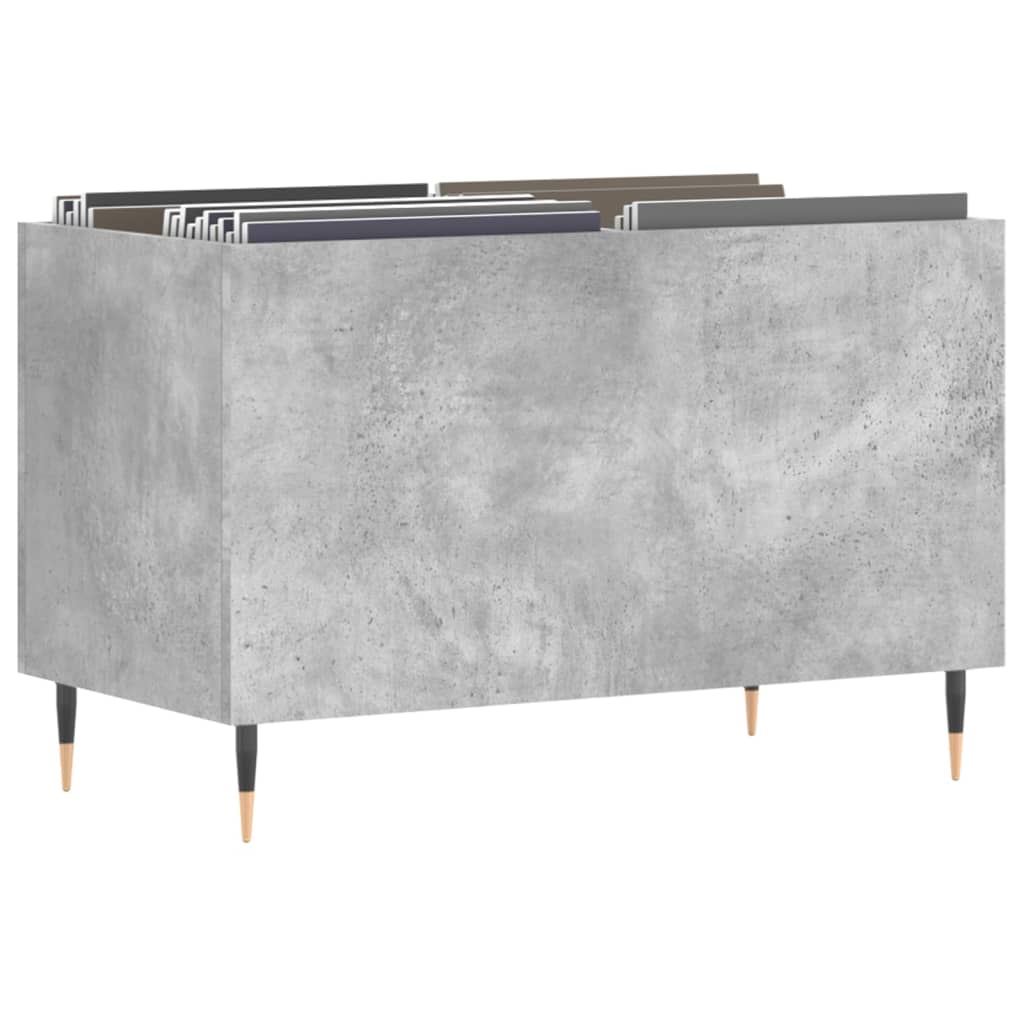 Mobile Porta Dischi Grigio Cemento 74,5x38x48 Legno Multistrato | homemem39