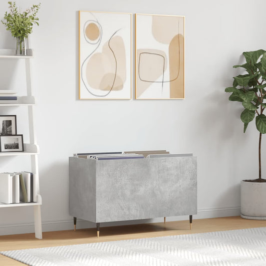 Mobile Porta Dischi Grigio Cemento 74,5x38x48 Legno Multistrato | homemem39