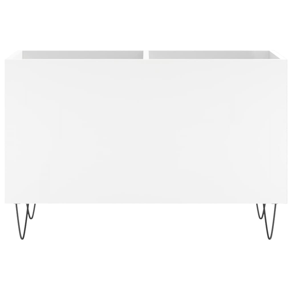 Mobile Porta Dischi Bianco 74,5x38x48 cm in Legno Multistrato