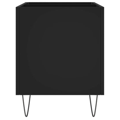 Mobile Porta Dischi Nero 74,5x38x48 cm in Legno Multistrato