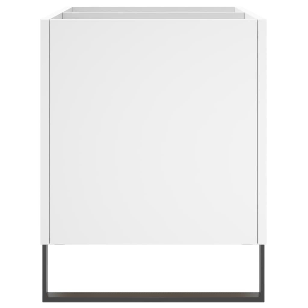 Mobile Porta Dischi Bianco 74,5x38x48 cm in Legno Multistrato