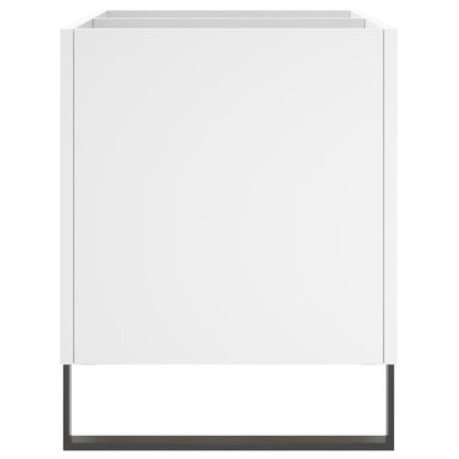 Mobile Porta Dischi Bianco 74,5x38x48 cm in Legno Multistrato