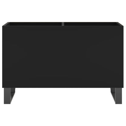 Mobile Porta Dischi Nero 74,5x38x48 cm in Legno Multistrato