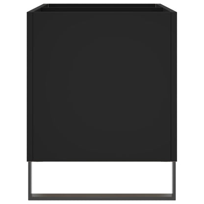 Mobile Porta Dischi Nero 74,5x38x48 cm in Legno Multistrato