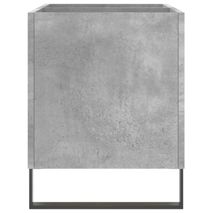 Mobile Porta Dischi Grigio Cemento 74,5x38x48 Legno Multistrato