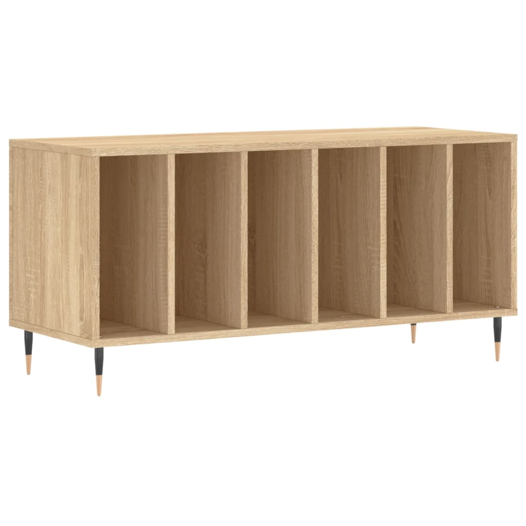 Mobile Porta Dischi Rovere Sonoma 100x38x48cm Legno Multistrato - homemem39