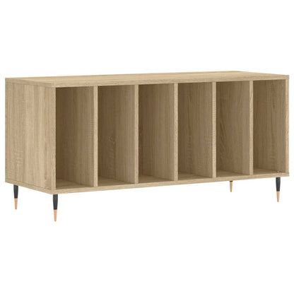 Mobile Porta Dischi Rovere Sonoma 100x38x48cm Legno Multistrato