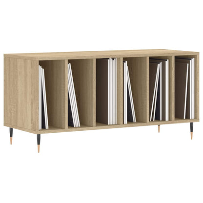 Mobile Porta Dischi Rovere Sonoma 100x38x48cm Legno Multistrato