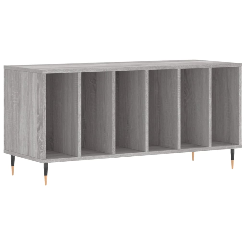 Mobile Porta Dischi Grigio Sonoma 100x38x48cm Legno Multistrato - homemem39