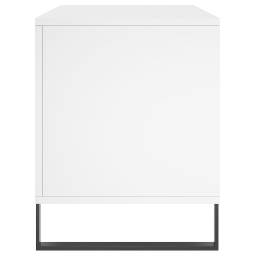 Mobile Porta Dischi Bianco 100x38x48 cm in Legno Multistrato