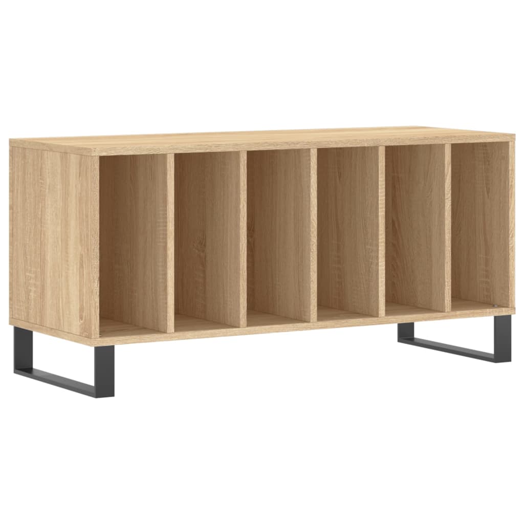 Mobile Porta Dischi Rovere Sonoma 100x38x48cm Legno Multistrato - homemem39