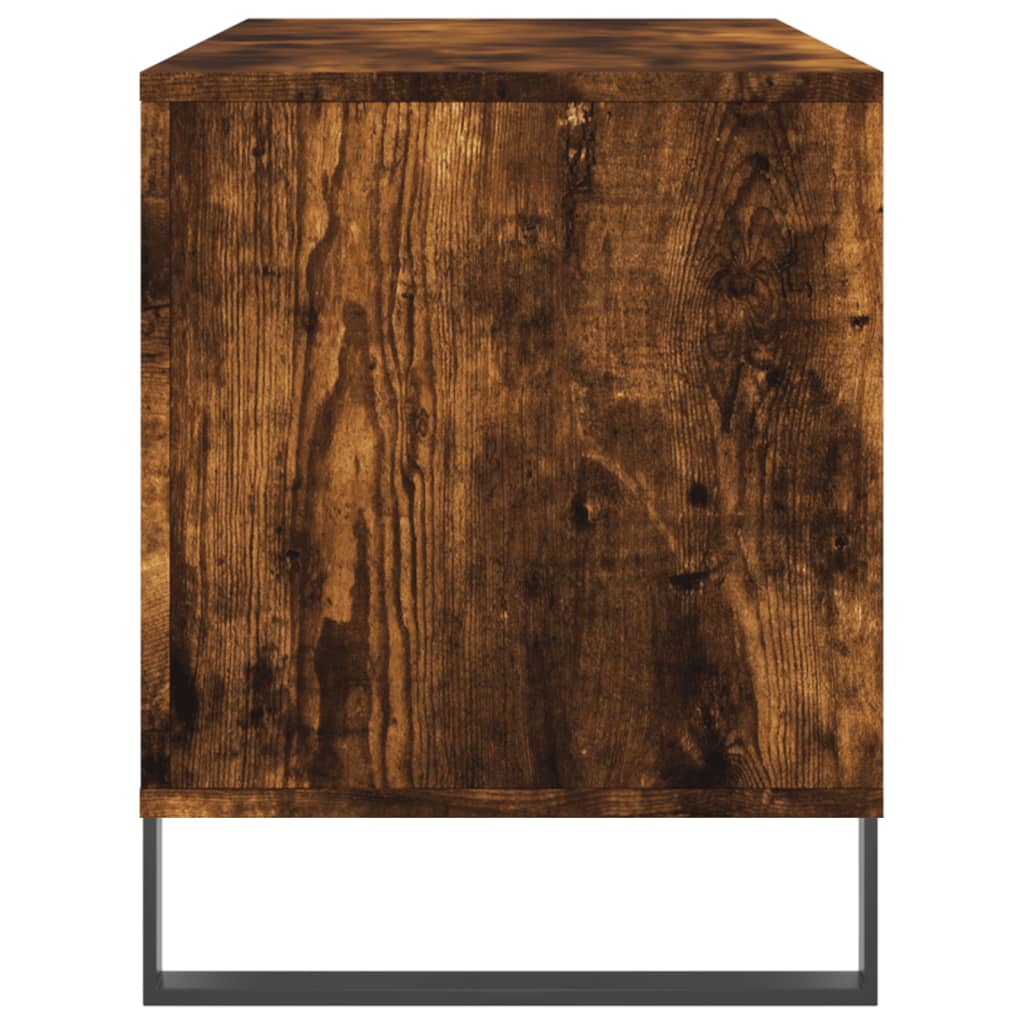 Smoked Oak Record Holder 100x38x48 cm Multilayer Wood